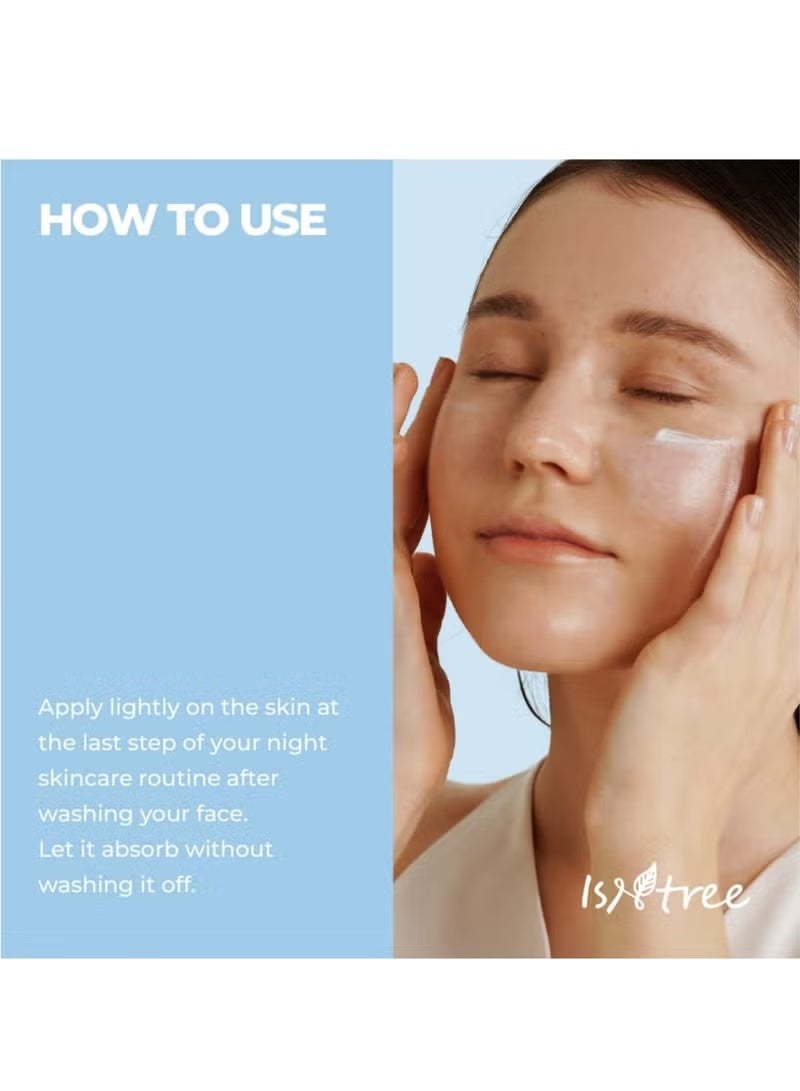 IsNtree Hyaluronic Acid Water Sleeping Mask 100ml 3.38 fl.oz | Moisturizing gel texture | Overnight skincare | Gives radiant glow - Image 2